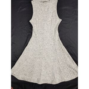 Cute Style Rack Sleeveless Ribbed Midi Dress with Keyhole Back Cutout